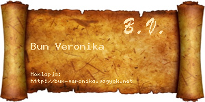 Bun Veronika névjegykártya