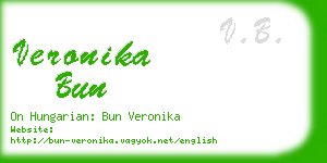 veronika bun business card